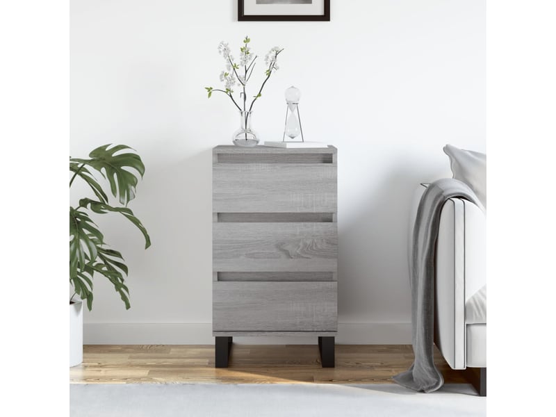  Buffet - bahut - meuble de rangement sonoma gris 40x35x70 cm bois d'ingénierie  - Conforama B