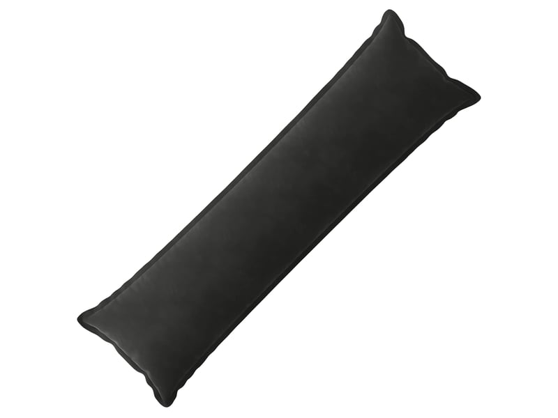  Coussin avec oreiller, coussin décoratifs houten noir 40 x 145 cm fløjl cf51339  - Conforama A
