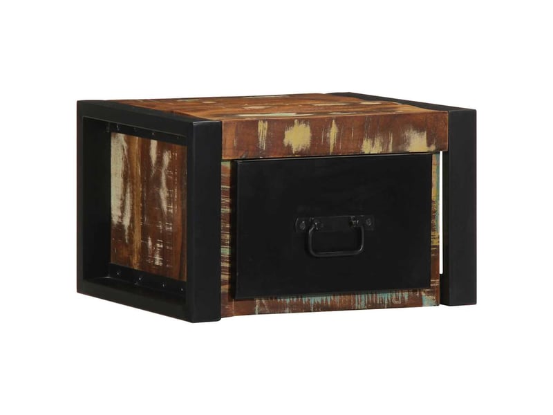  Table de chevet - cabinet de chevet - table de nuit multicolore 40x35x25 cm bois de récupération  - Conforama C