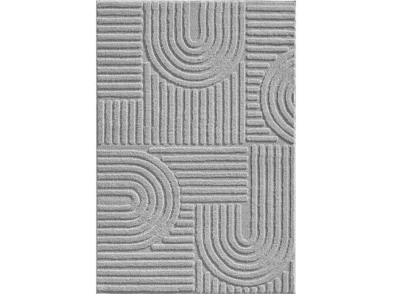 Tapis à relief lena gris 60x110cm ART601101121SILVER - Conforama A