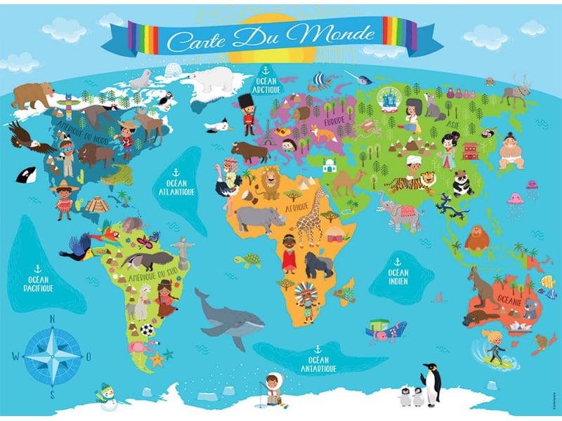  Puzzle 150 p - carte du monde 86806 - Conforama B