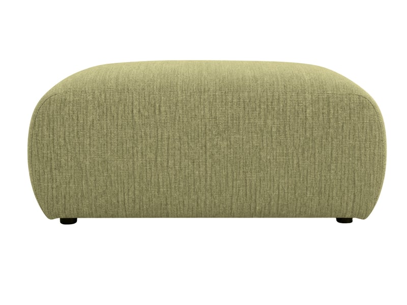  Portofino - pouf en tissu chenille vert 105x57x40  - Conforama A