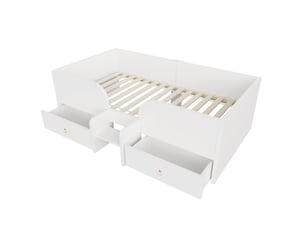 Lit avec rangement 90x200 cm KOVIEA   coloris blanc