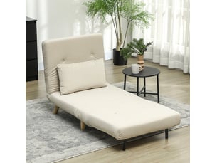 Fauteuil convertible  FLORAGRACE Velours beige