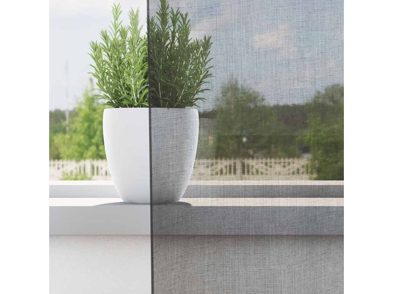  Lot de 2 rideaux en voile, voilages avec œillets gris foncé 140x175 cm cf44364  - Conforama C
