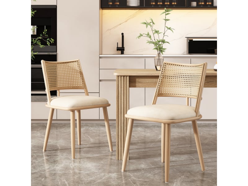  Lot de 6 chaises en rotin coloris naturel chaise naturel - Conforama D