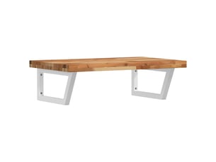 Étagère de vasque murale acier et bois massif d'acacia shl3365