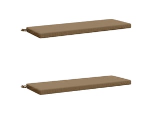Lot de 2 coussins de banc, coussins d'assise soest 100 % polyester taupe cf57455
