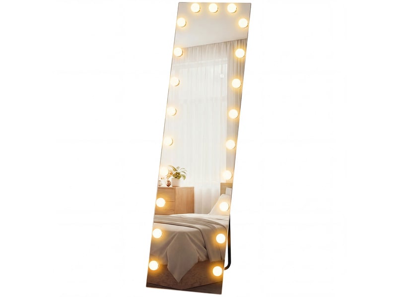  Miroir sur pied pleine longueur 150 x 40 cm, éclairage led rgb avec 21 ampoules, 7 couleurs, interrupteur tactile et fonction mémoire.  - Conforama B