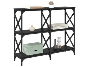 Table de chevet - table console chêne noir 100 x 28 x 80,5 cm bois d'ingénierie