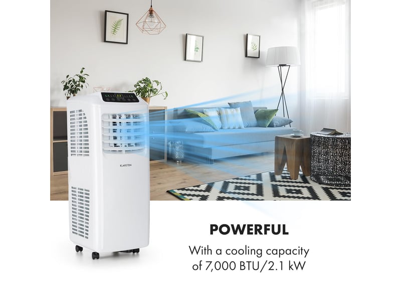 Klarstein pure blizzard smart 7k - climatiseur mobile connecté 7000 btu/2,1 kw - pour 21 á 34 m² - classe a - blanc - Conforama F