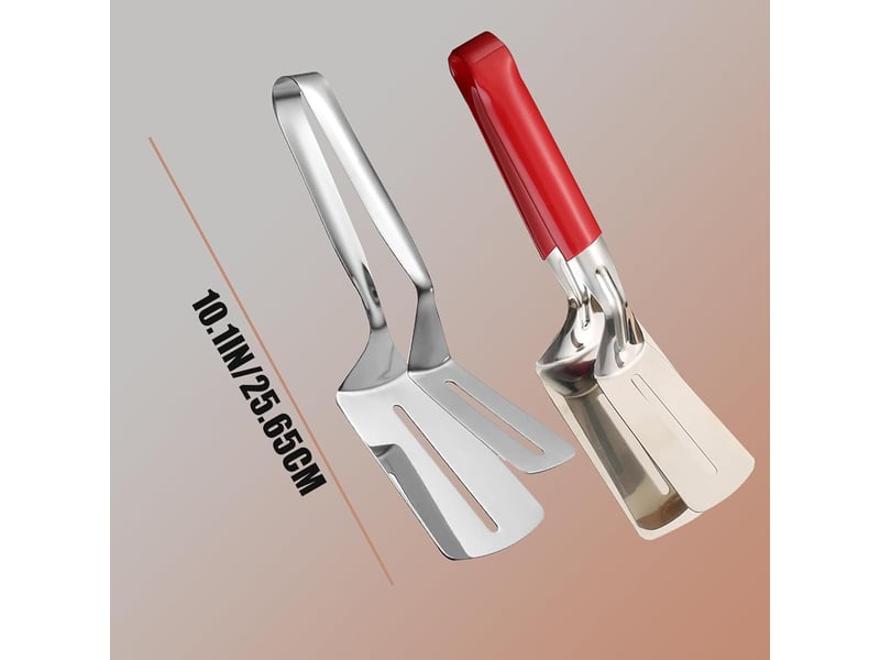  Pince à griller pelle en métal robuste – pince spatule anti-brûlure – pour crêpes, tartes, pain, poisson, steak, hamburger, barbecue, pizza No Commercial reference - Conforama E