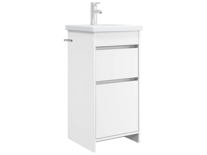  Meuble de salle de bain avec évier blanc 42x40x84.5 cm shl2618  - Conforama A