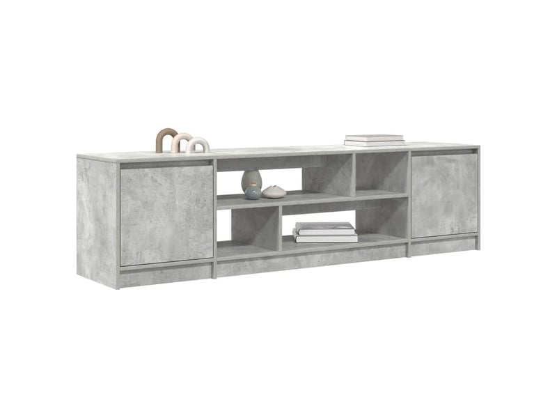  Meuble tv - banc tv - meuble de rangement gris béton 188,5x41x50 cm bois d'ingénierie  - Conforama D