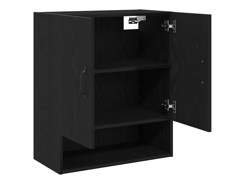  Meuble mural, meuble de rangement salon 60 x 30 x 70 cm bois d'ingénierie chêne noir  - Conforama E