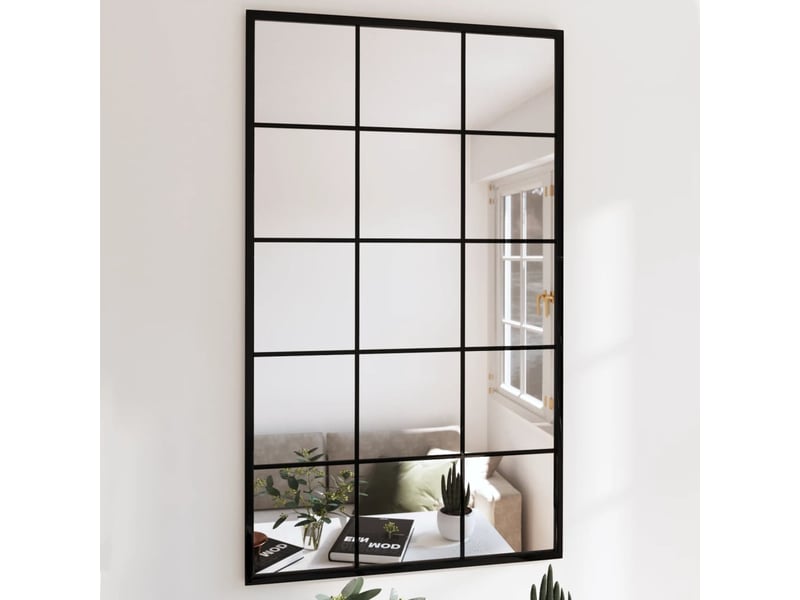  Lot de 4 miroirs muraux noir 100x60 cm métal cf62944  - Conforama B