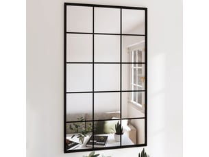 Miroir carré(e) à fixer coloris noir <strong></strong>  <strong></strong> - 100 cm x 60 cm