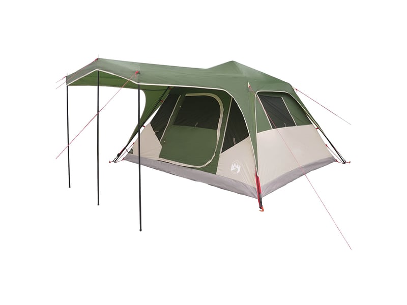 Tente de camping, tente familiale vert 6 personnes polyester et acier - Conforama C