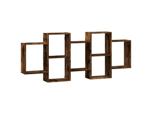 Étagère murale, étagère suspendue chêne fumé 159x18x65 cm bois d'ingénierie cf42117