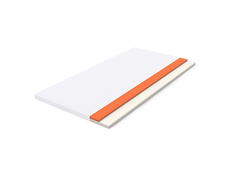  Matelas confortable - 160x200 cm - hauteur 5 cm - certifié oeko-tex - mousse qx - blanc - housse amovible et lavable 160x200x5cm - Conforama C