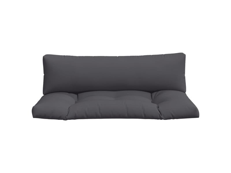  Lot de 2 coussins de palette, coussins de canapé anthracite tissu cf59482  - Conforama D