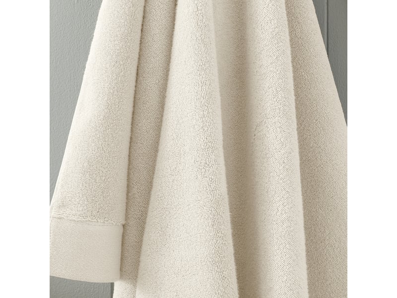 Drap de bain softy 100 x 150 cm éponge zero twist 100% coton peigné 600 gm² ivoire CP-DDBAINSOFTY-IVOIRE - Conforama E