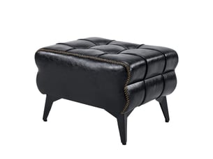 Pouf / repose pied BLOSSOM DE-9818-BK noir