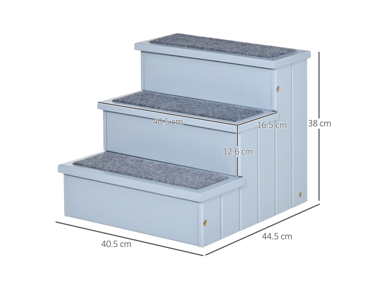  Escalier 3 marches  40,5 x 44,5 x 38 cm – gris – rangement intérieur et accès au canapé  - Conforama C
