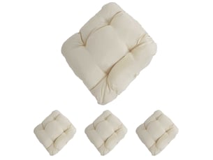 4x coussin dublin, coussins de chaise, 43x41x3cm - crème