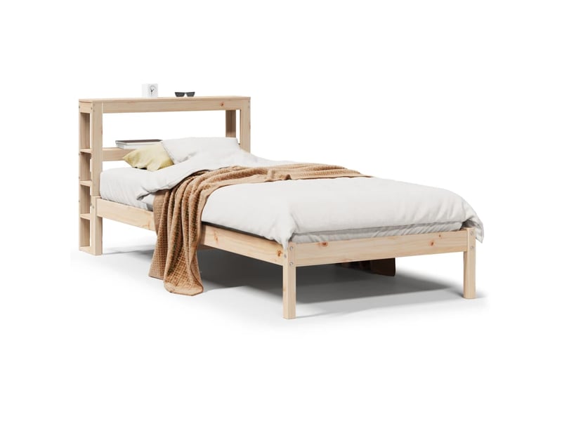  Lit simple- lit adulte -  cadre de lit sans matelas 90x190 cm bois de pin massif  - Conforama A