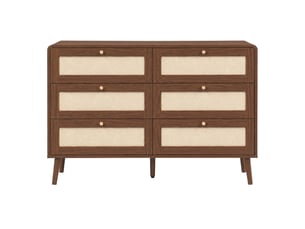 Commode 6 tiroir(s)    <strong>BGSRYAO</strong> <strong></strong> coloris bois foncé largeur 120 cm