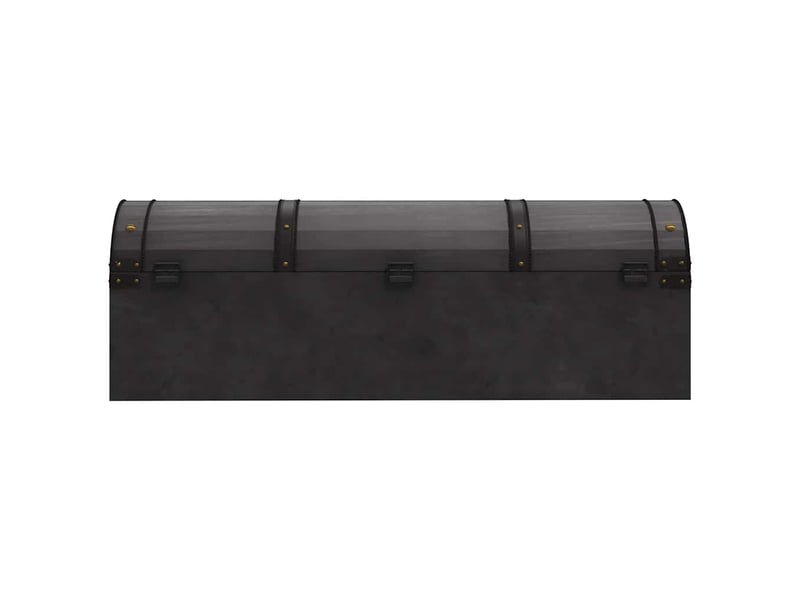 Coffre de rangement bois massif style vintage 120x30x40 cm - Conforama E