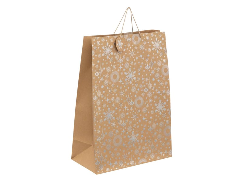  Sac cadeau holographique taille jumbo kraft  - Conforama A