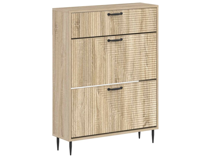  Meuble à chaussures, armoire à chaussures haarlem 78x24x103 cm bois d'ingénierie shl7192  - Conforama A