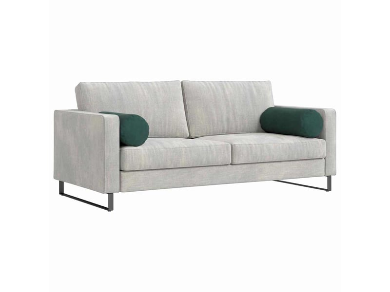  Lot de 2 coussins d'accent, coussins décoratifs, coussins lombaires vert foncé ø 25 x 70 cm cf56757  - Conforama C