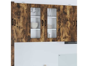 Meuble mural de cuisine | armoire de cuisine 2 pcs chêne fumé shl7874