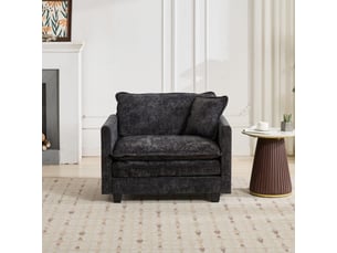 Fauteuil fixe  <strong></strong> Tissu noir