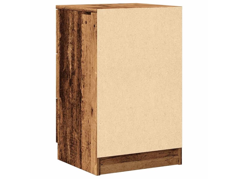  Lot de 2 tables de chevet - cabinet de chevet - table de nuit vieux bois 40x36x65 cm bois d'ingénierie  - Conforama E