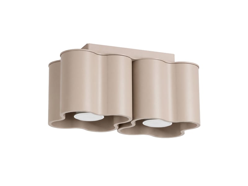  Plafonnier ovio 2 taupe gu10 aluminium moderne 12x24.5x12cm SL.3331 - Conforama A