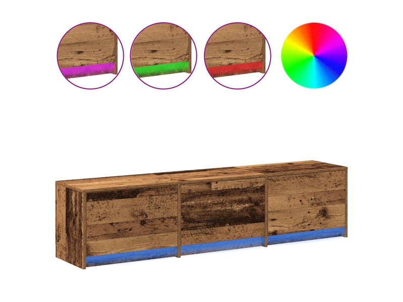  Meuble tv - banc tv - meuble de rangement bois ancien bois d'ingénierie  - Conforama D