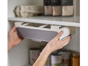 Cupboardstore supports pour placard, rangement de cuisine sous l'étagère, porte-épices pour le garde-manger, gris