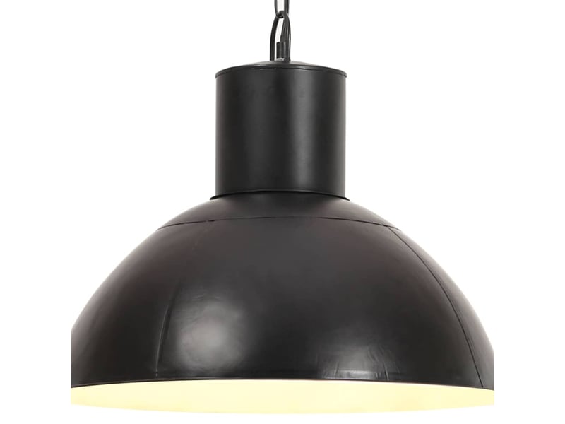  Lampe suspendue, suspension luminaire 25 w noir rond 48 cm e27  - Conforama B