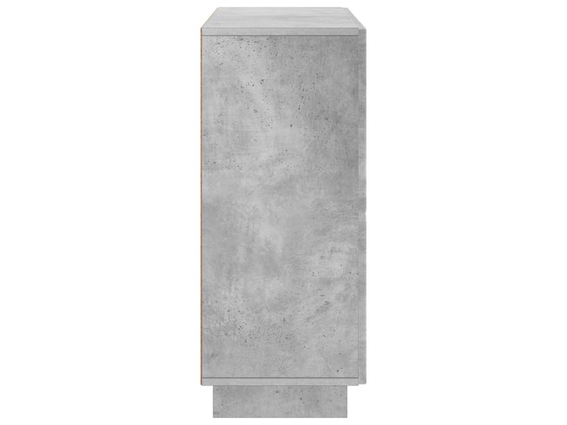 Buffet salon, buffet de rangement gris béton 85,5x31x75 cm bois d'ingénierie shl52393 - Conforama E