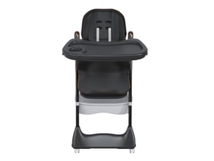 Chaise haute bébé pliable noire 6 mois à 6 ans avec roulettes verrouillables