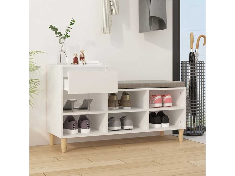  Meuble à chaussure | armoire à chaussures blanc 102x36x60 cm bois d'ingénierie shl1435  - Conforama C