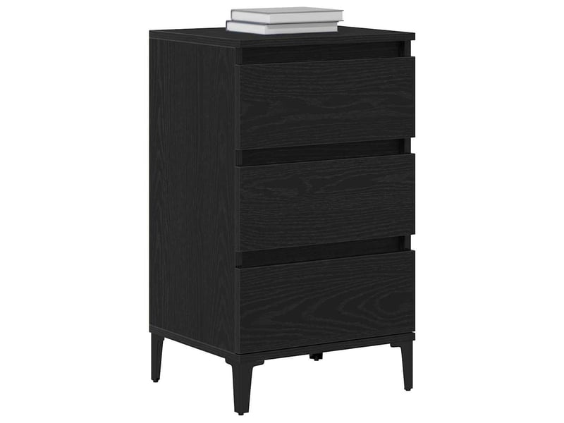  Table de chevet - cabinet de chevet - table de nuit chêne noir 45 x 35 x 44 cm bois d'ingénierie  - Conforama B