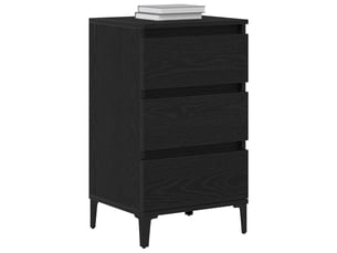 Table de chevet - cabinet de chevet - table de nuit chêne noir 45 x 35 x 44 cm bois d'ingénierie