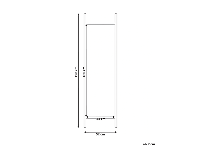 Miroir belleau 52 cm 190 cm marron foncé  - Conforama C