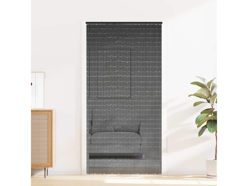  Rideau anti-insectes, moustiquaire gris foncé 90x220 cm bambou cf43482  - Conforama A