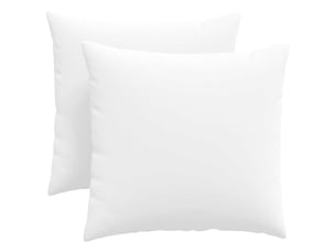 Lot de 2 coussins de canapé, coussins décoratifs tissu blanc 45 x 45 cm cf58764